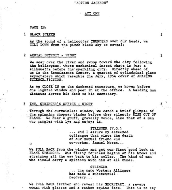 Page One: “Action Jackson” (1988)