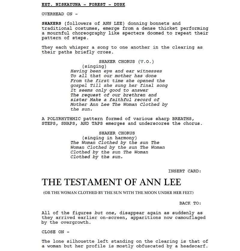 Page One: “The Testament of Ann Lee” (2025)