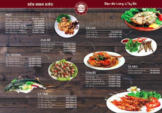 Chọn menu quán nhậu thiết kế ấn tượng  