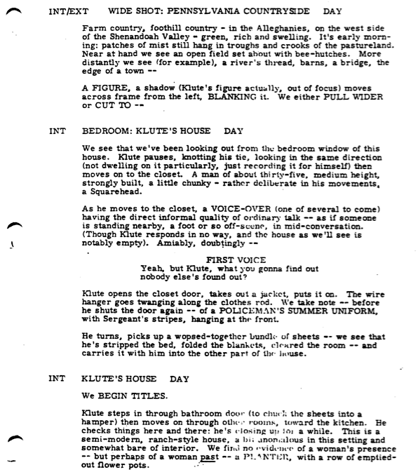 Page One: “Klute” (1971)
