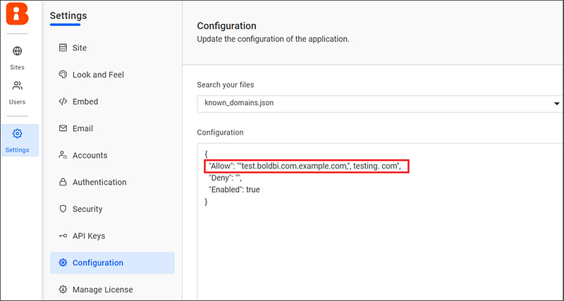 Allow a list of configurations