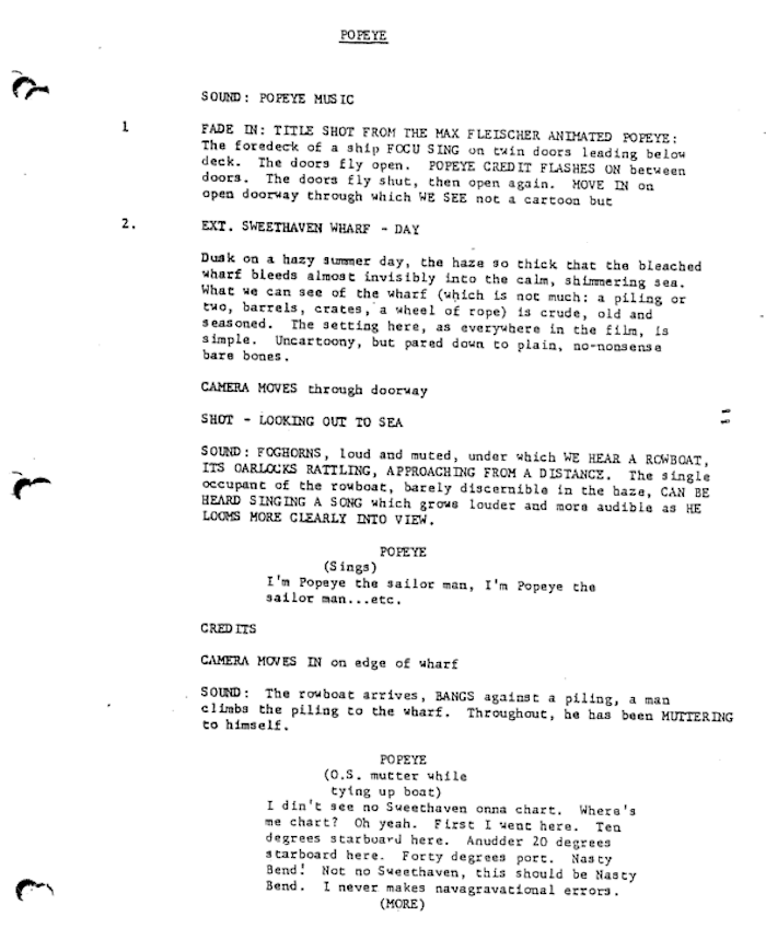 Page One: “Popeye” (1980)