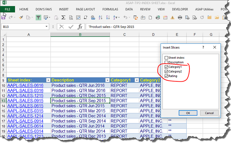 Microsoft Excel — Asap Utilities Add In — My Top Uses 2 2414