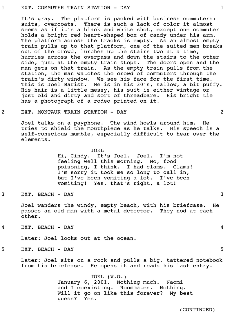 Page One: ‘Eternal Sunshine of the Spotless Mind’ (2004)