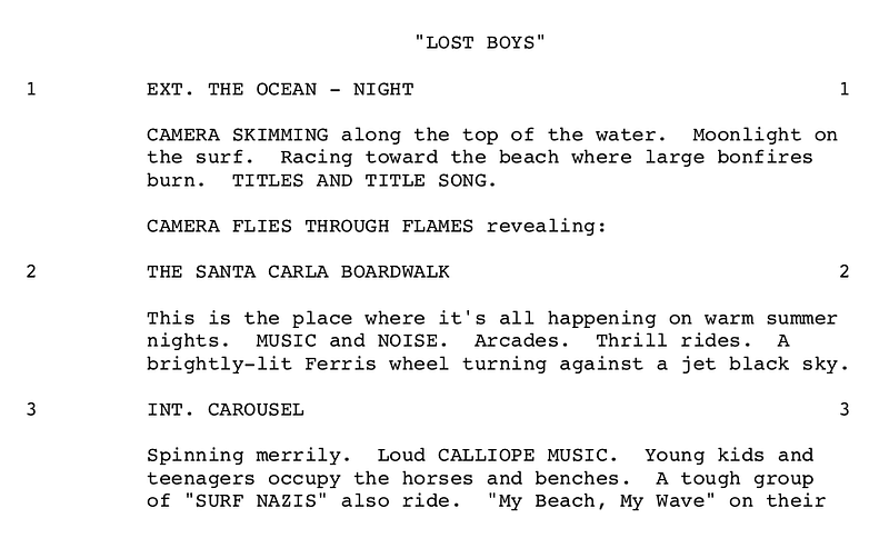 Page One: ‘The Lost Boys’ (1987)