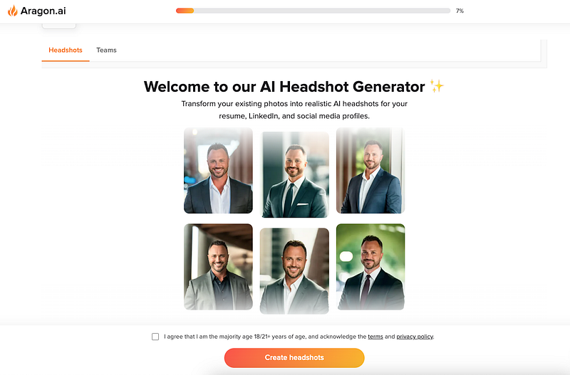 creating headshots
