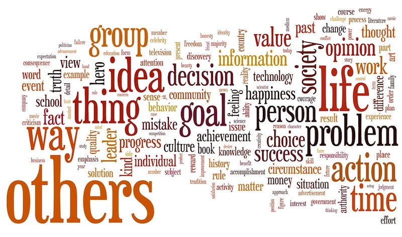 words for writing essays in a word cloud