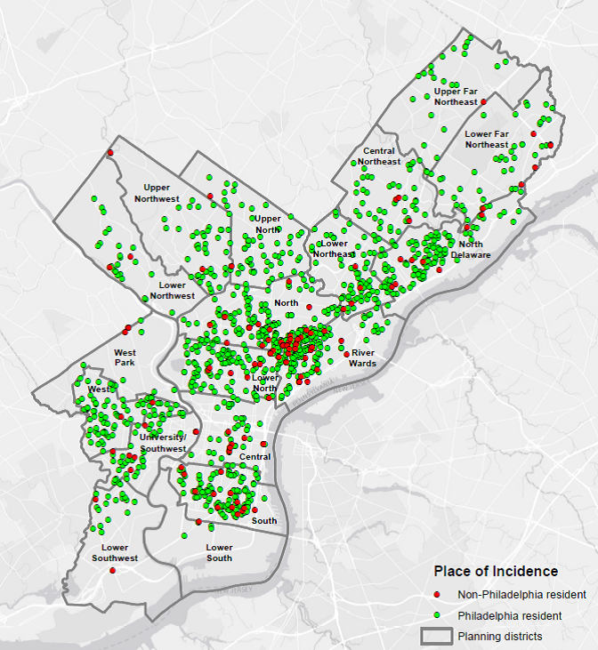 The Epidemic of Overdoses From Opioids in Philadelphia