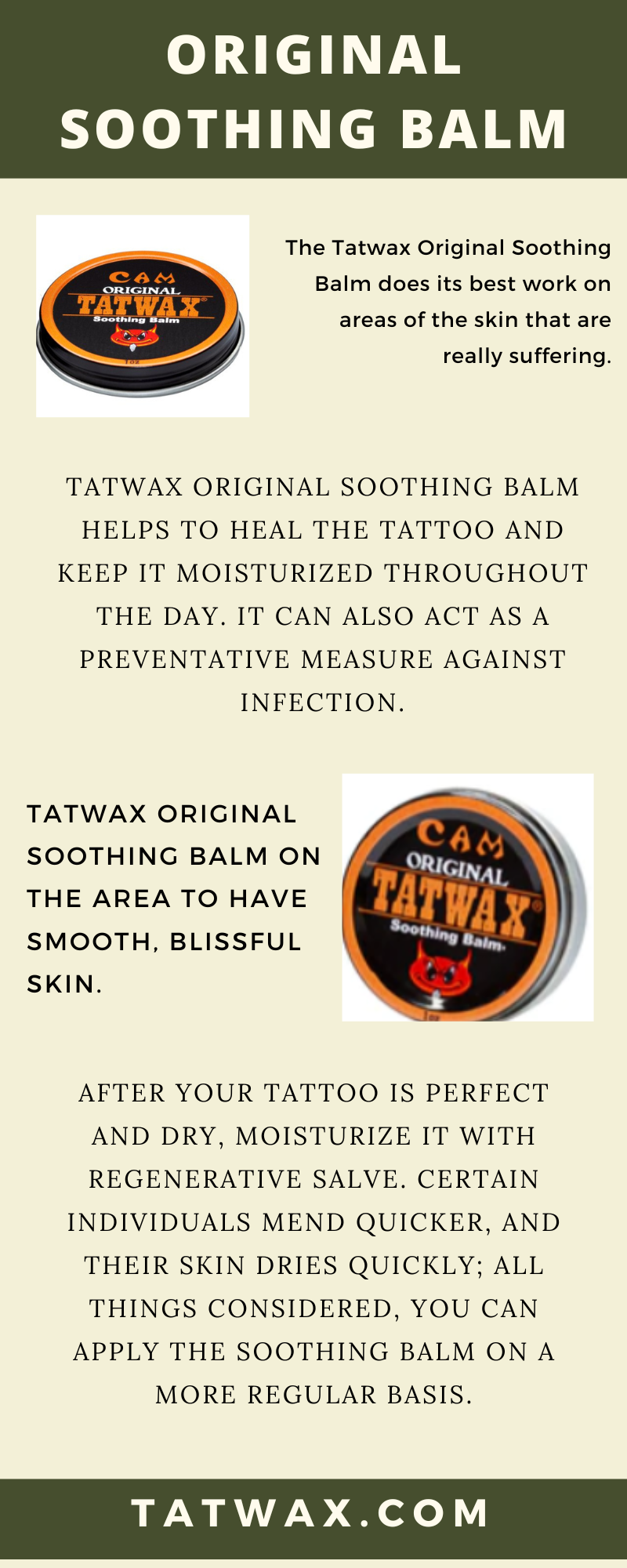 Buy Original Soothing balm online at TATWAX.COM