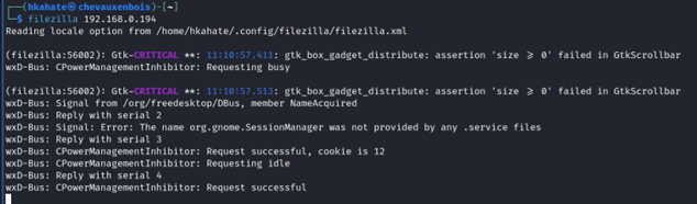 Running FileZilla