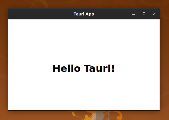 A sample application created with Tauri