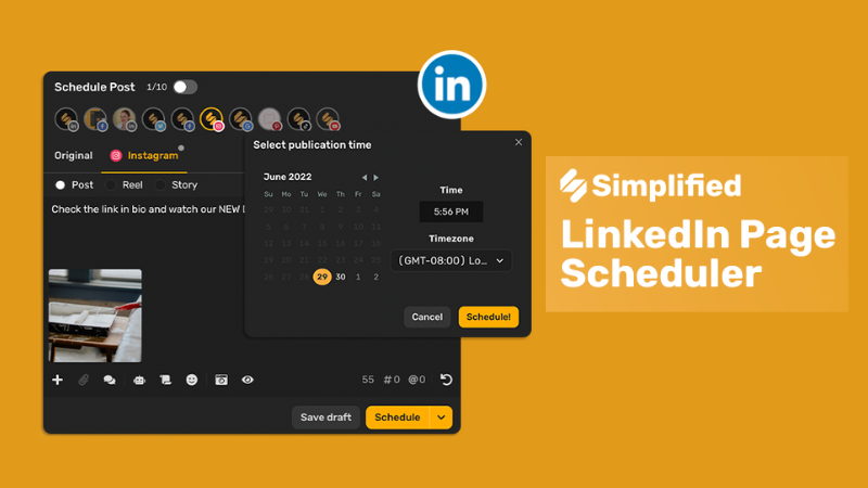 Simplified Linkedin post scheduler tool