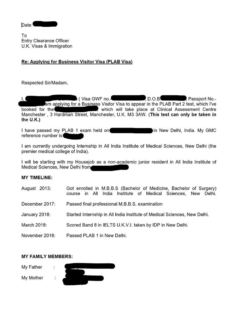 cover letter for uk plab visa