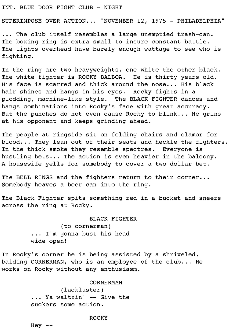 Page One: ‘Rocky’ (1976)