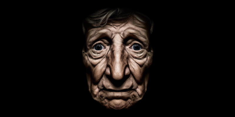 Face of an old man floating in the darkness — Five Quiet Signs That We’re Losing Our Humanity