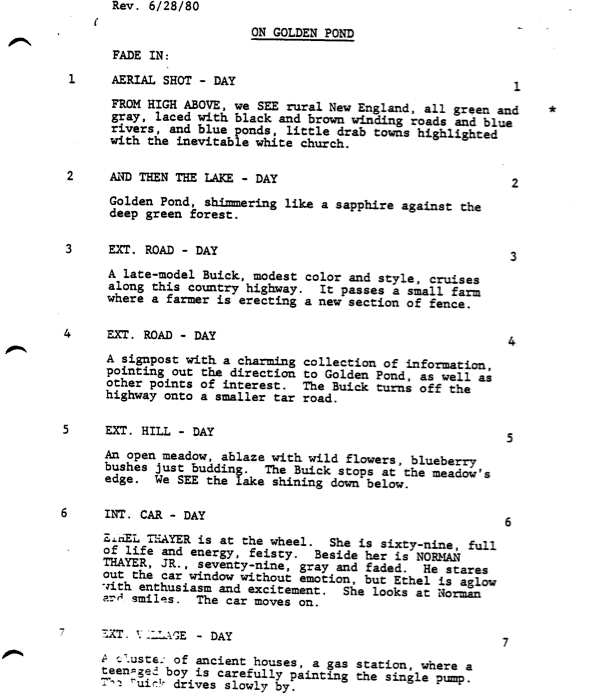Page One: “On Golden Pond” (1981)