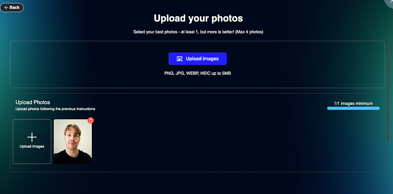 upload images