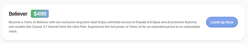Yomu believer plan one-time at freeaio.com