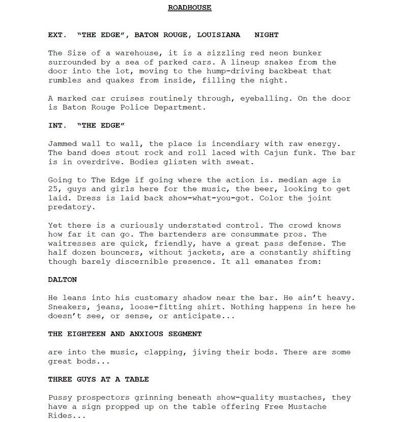 Page One: “Road House” (1989)