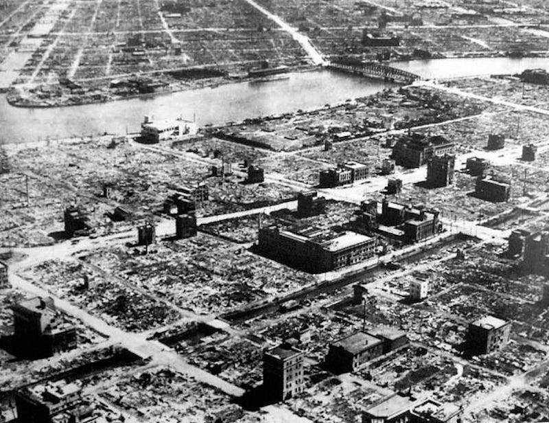 The state of Tokyo following the fire bombings of World War II gave rise to the Toro Nagashi at the Sumida River