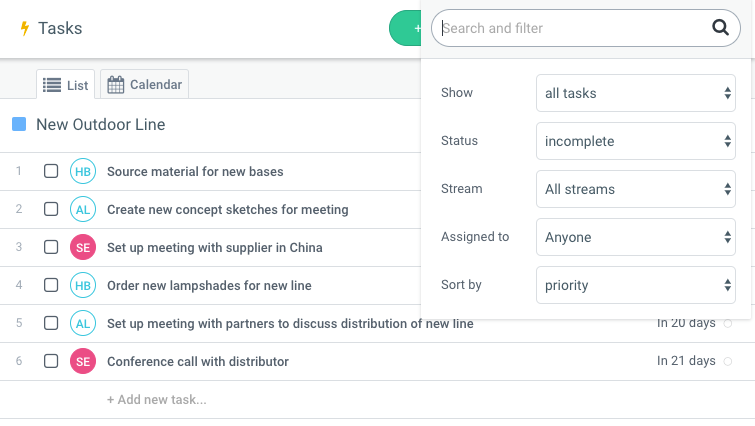 Use tasks list over to-do-list for project management