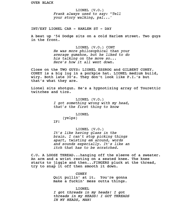 Page One: “Motherless Brooklyn” (2019)