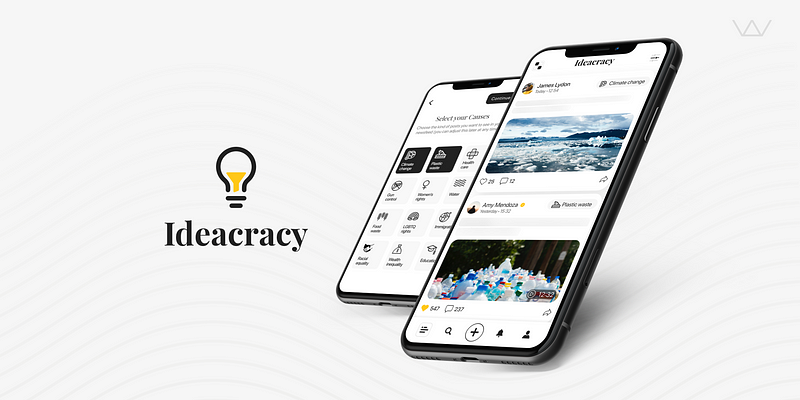 Ideacracy app logo and design 