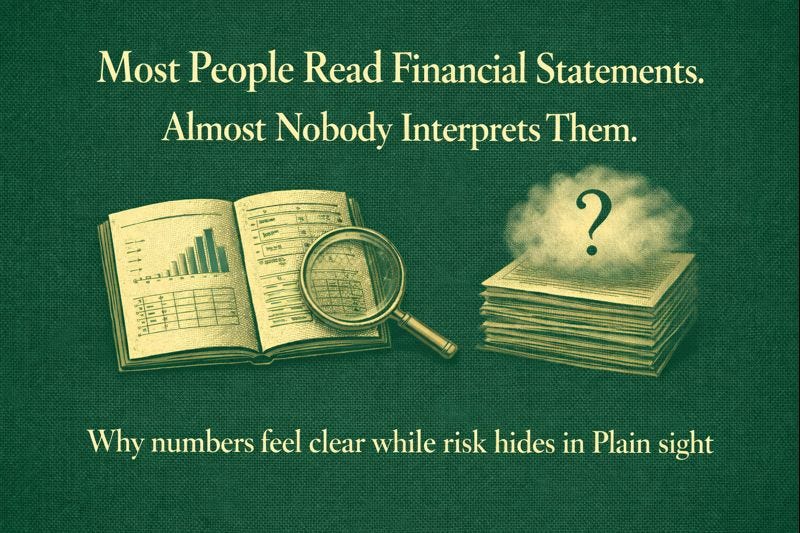 Most People Read Financial Statements. Almost Nobody Interprets Them.