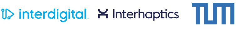 Interdigital, Interhaptics and TUM logos