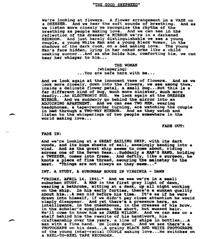Page One: “The Good Shepherd” (2006)