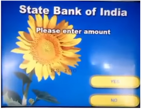 SBI ATM machine, good and bad user design