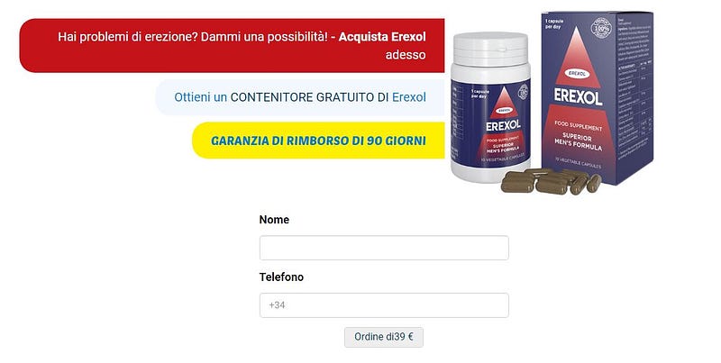Erexol Capsula (Sito Ufficiale): Prezzo, Recensioni, Farmacia, Amazon!