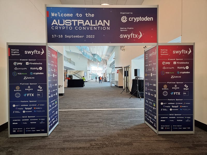 The entrance to the Australian Crypto Conference.