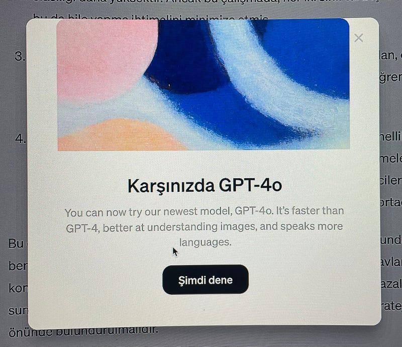 Yeni Gpt 4o Geldi