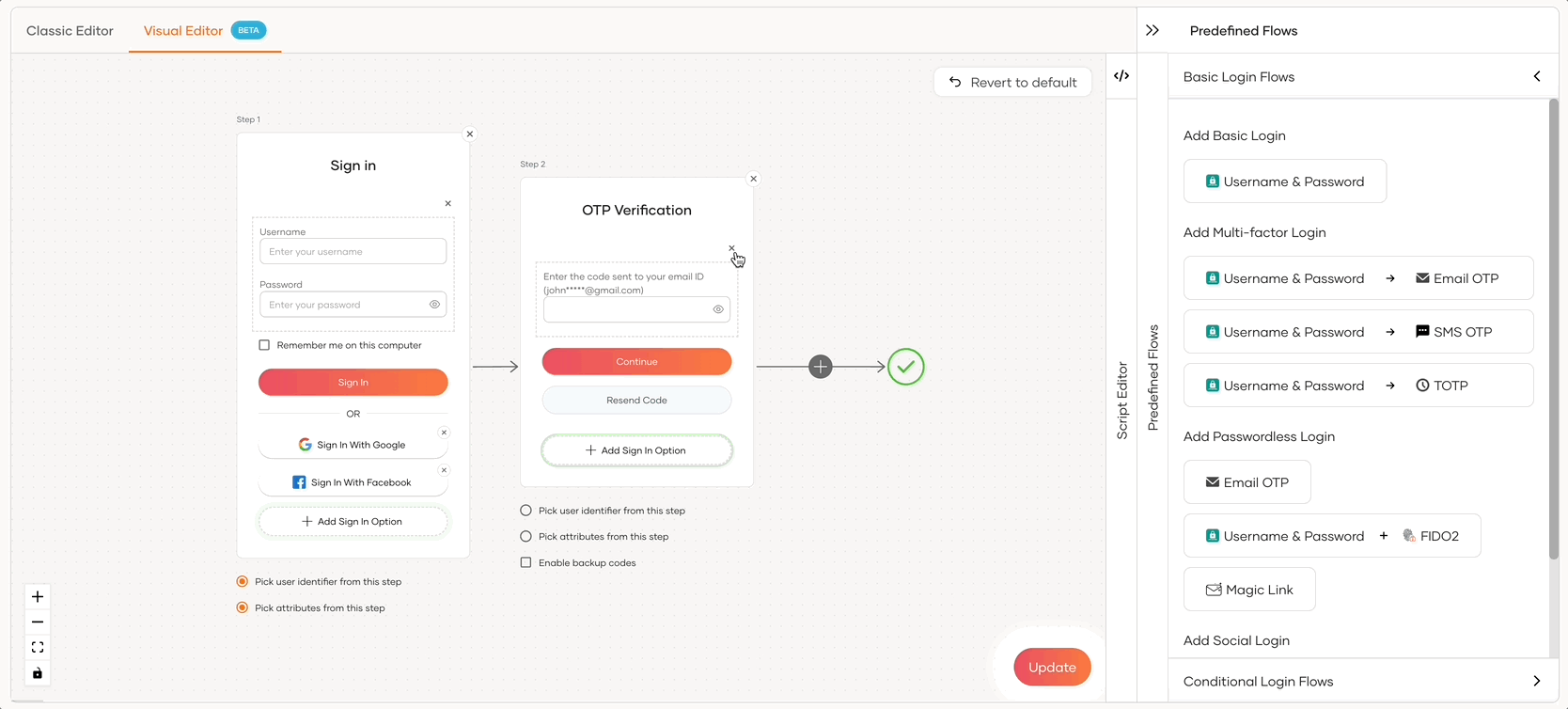 Deleting Steps & options