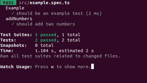How do you write tests in Nestjs?
