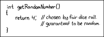XKCD comics about RNGs