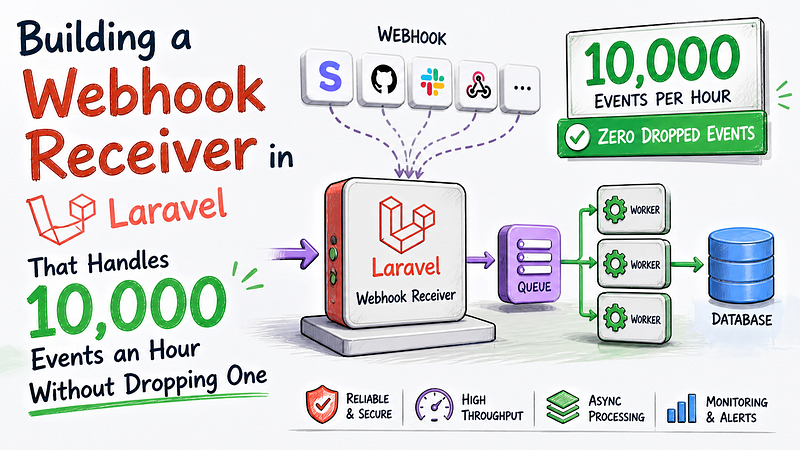 Building a Webhook Receiver in Laravel That Handles 10,000 Events an Hour Without Dropping One