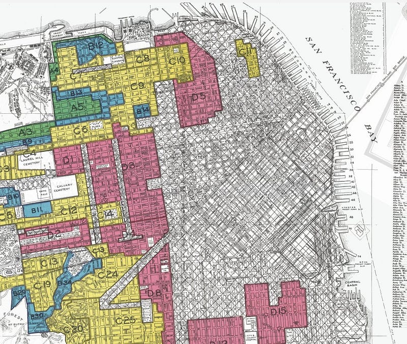 San Francisco redlining map