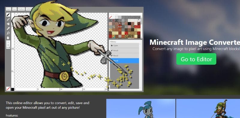 minecraft image pixel art generator