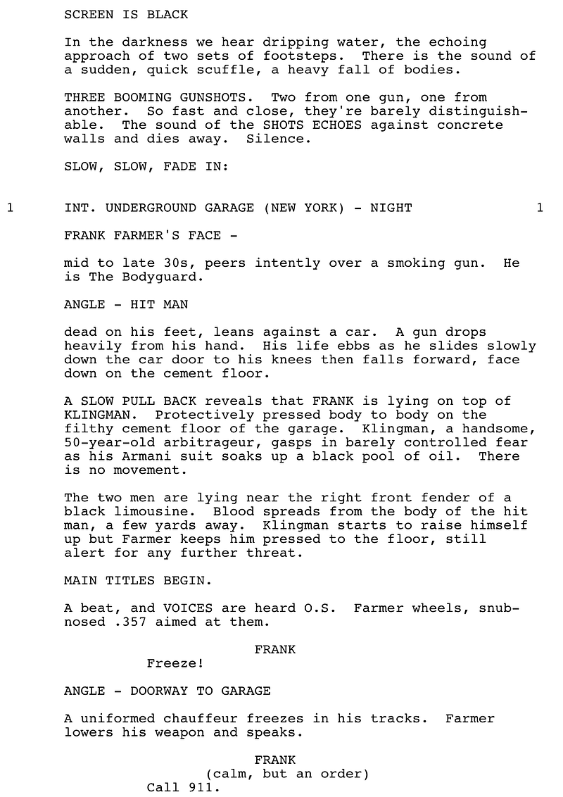 Page One: ‘The Bodyguard’ (1992)