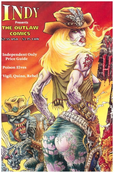 Cover of Indy Comics magazine # 4 drawn by the Brothers Vigil