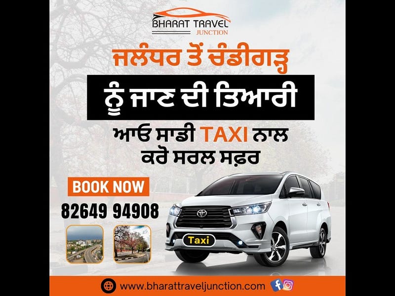 Your Trusted Taxi Service Jalandhar — Bharat Travel Junction