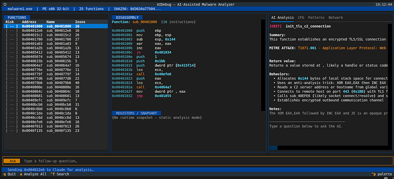 AIDebug — behavioral pattern tab