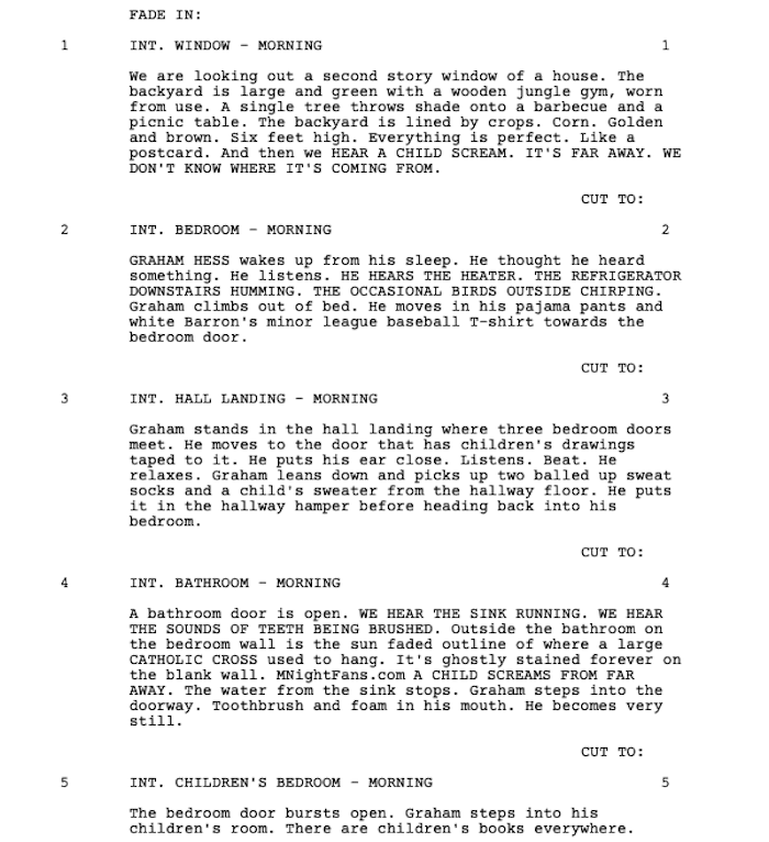 Page One: “Signs” (2002)