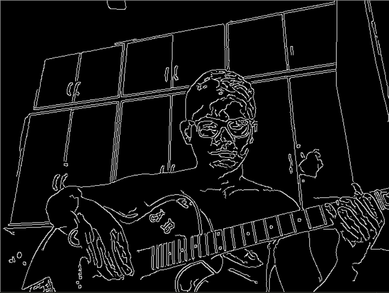 Edge Detection with 15 lines of python code using OpenCV and Webcam