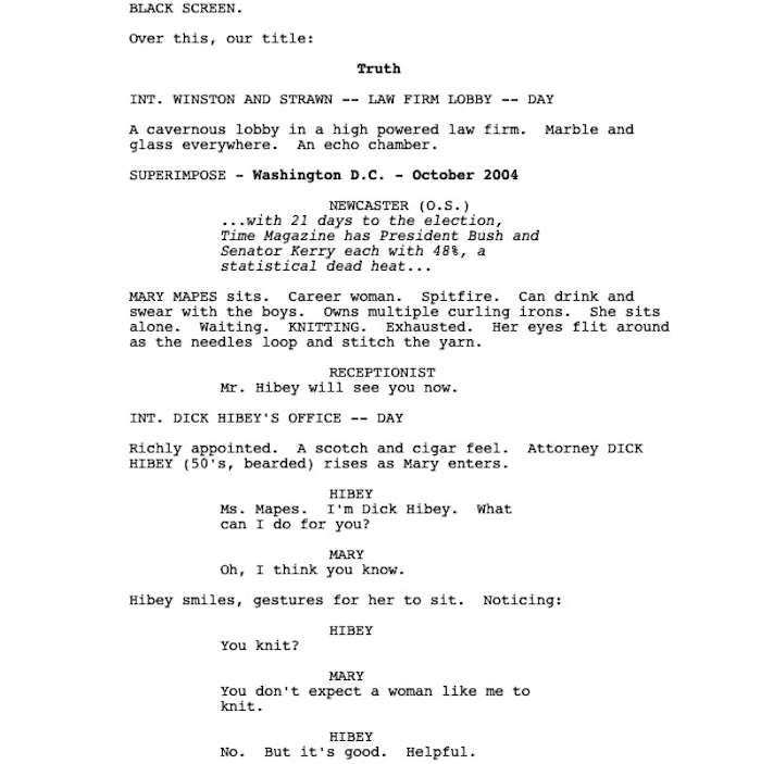 Page One: “Truth” (2015)