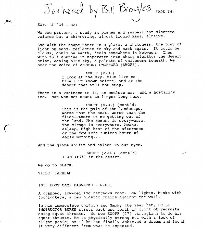 Page One: “Jarhead” (2005)