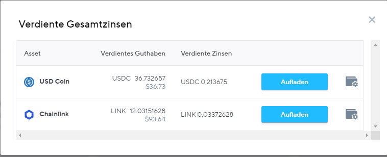 Nexo Wallet Zinsen