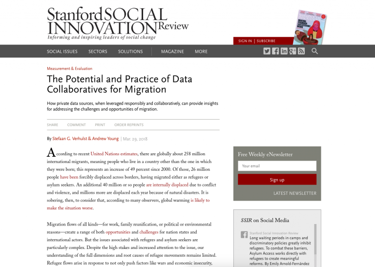 Data Collaboration And Data Responsibility For Migration